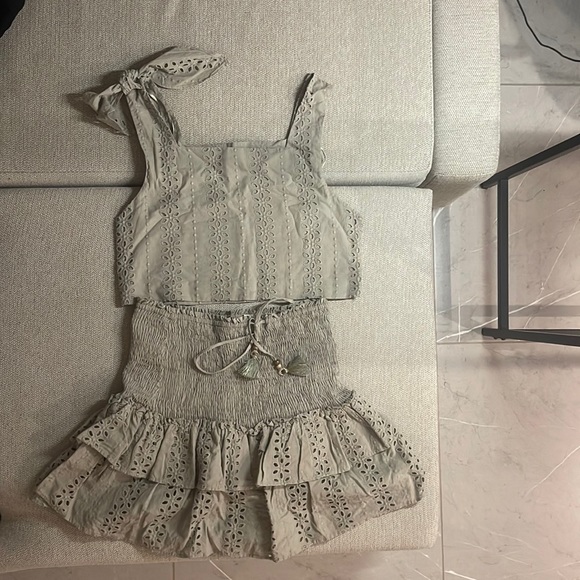 ZARA CROP TOP & SKIRT SET - Picture 1 of 3